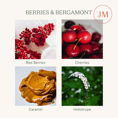 Dunkle Beeren Bergamotte Duftkerze Groß 120h Brenndauer 538g