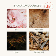 Duftkerze Sandelholz Rose 538g lange Brenndauer 120 Stunden