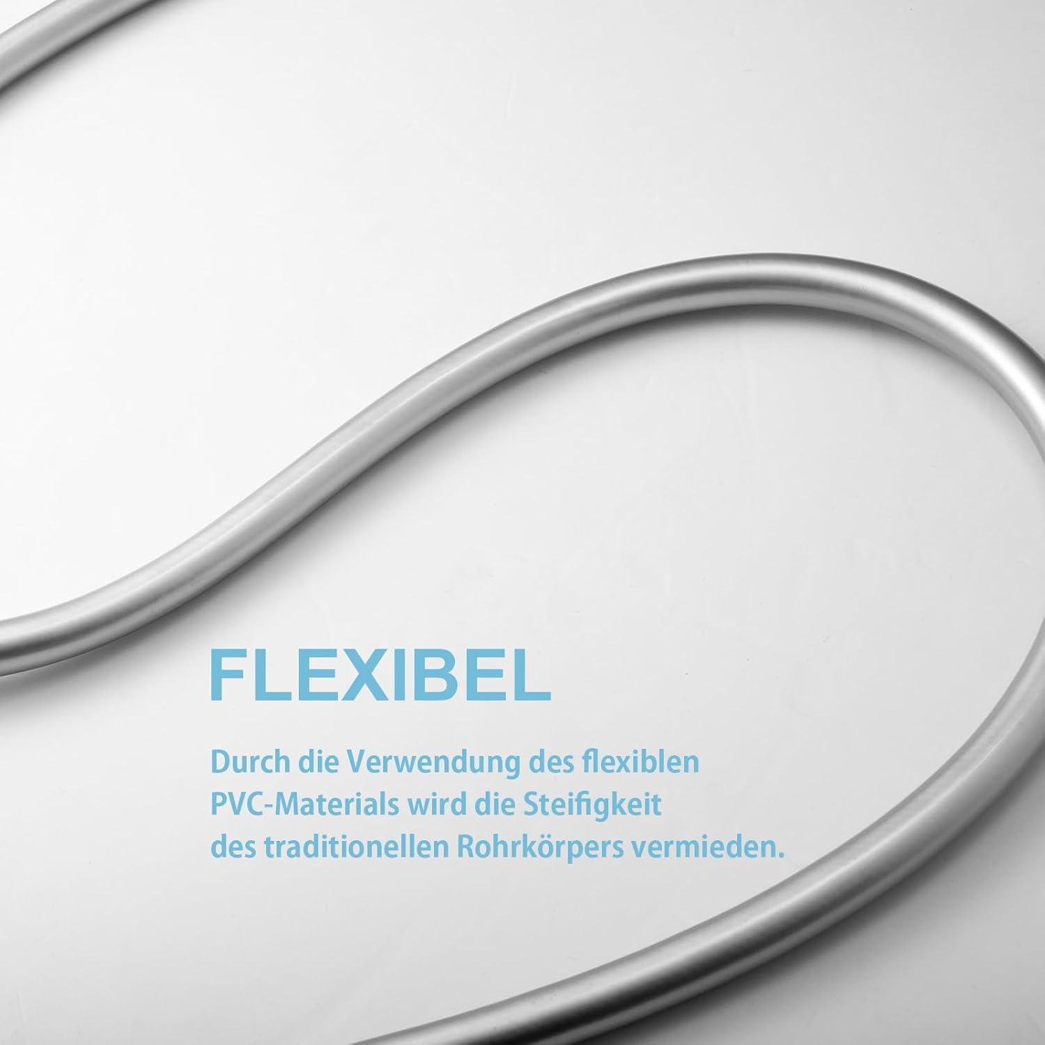 Brauseschlauch 1,2m PVC glattes Duschrohr Hochdruck für Badarmaturen