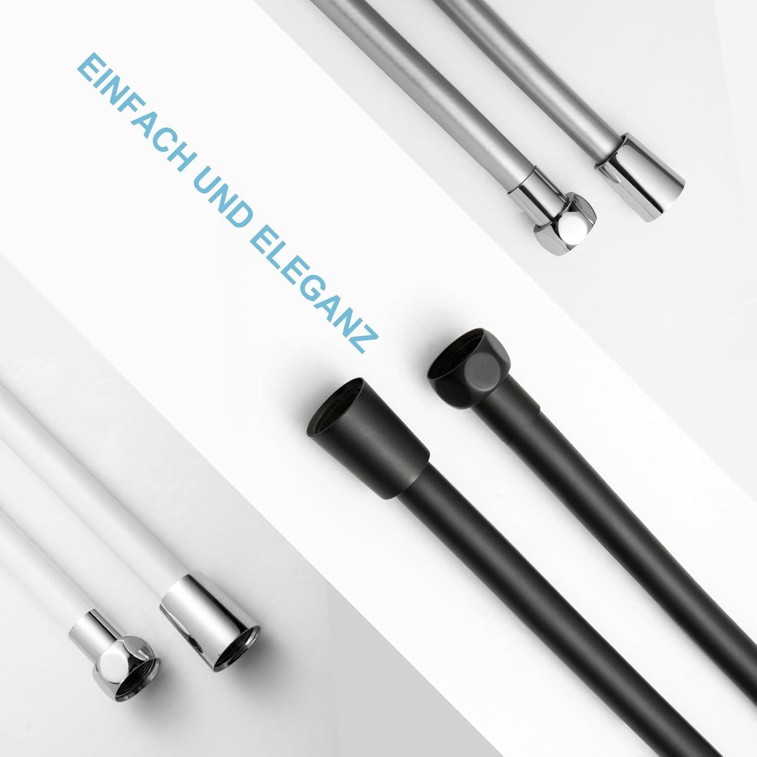 Universal PVC Brauseschlauch 1,2m Hochdruck Silber Badarmaturen Ersatz