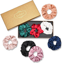 8er Set Seidige Scrunchies für Damen - Premium Satin Haargummis
