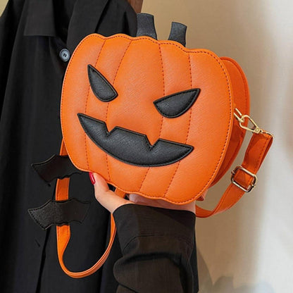 Kürbis Handtasche Halloween Gothic Umhängetasche Dämonenmuster