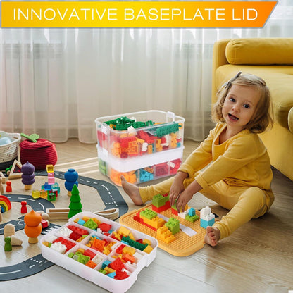 Transparente Stapelbare Aufbewahrungsbox für Lego Bausteine Kleinteile