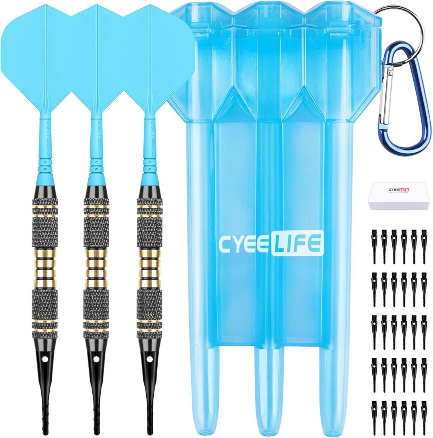 Dartpfeile Set Kunststoffspitze Softdarts 18g Aufbewahrungsbox