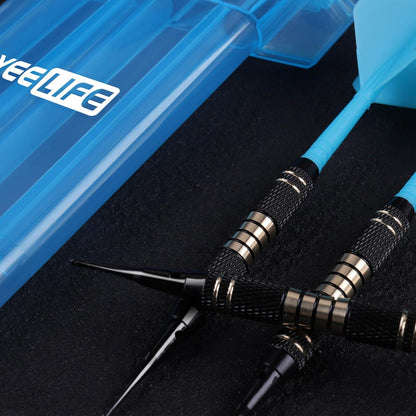 CyeeLife Dartpfeile Kunststoffspitze Set 3 Stück 18g Profi Softdarts Aufbewahrungsbox
