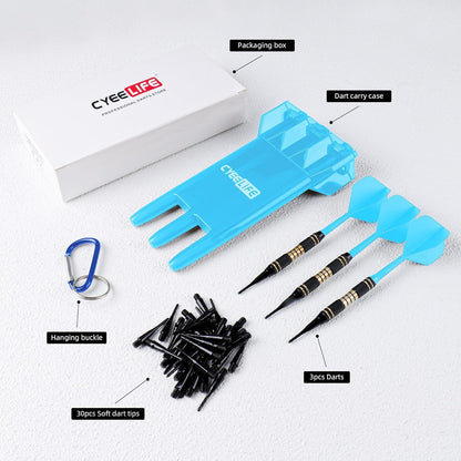 Dartpfeile Set 18g Kunststoffspitze 3 Stück Softdarts Blau