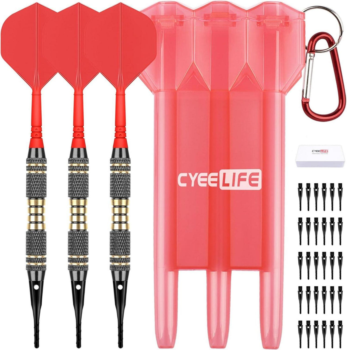 Dartpfeile Kunststoffspitze Softdarts 18g Set 3 Stück inkl. Box