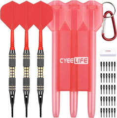 Dartpfeile Kunststoffspitze Softdarts 18g Set 3 Stück inkl. Box