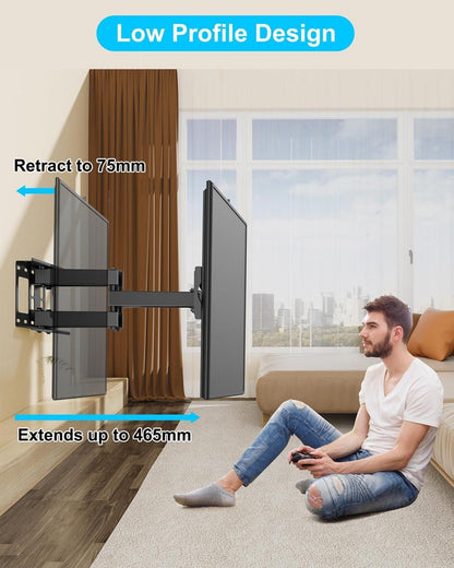 TV Wandhalterung Schwenkbar Neigbar 37-75 Zoll LCD LED Fernseher 50kg VESA 600x400mm