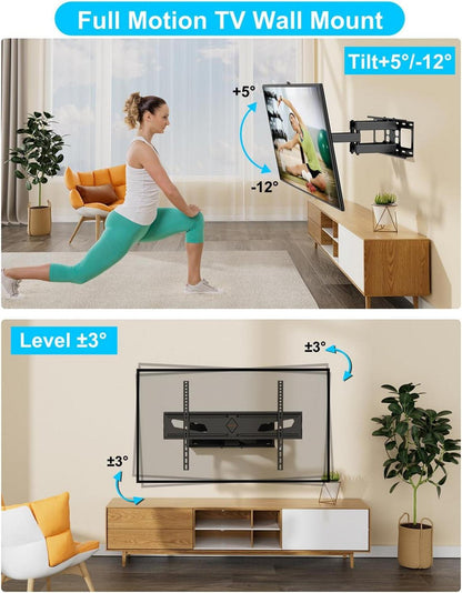 TV Wandhalterung Schwenkbar Neigbar für 37-75 Zoll LCD LED Fernseher