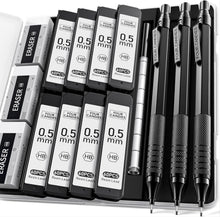 Druckbleistift-Set mit 480 Metallminen, 3 Radiergummis