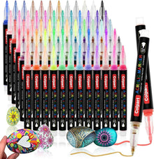 72Colors Acrylic Paint Markers Fine Tip for Rock Wood Canvas