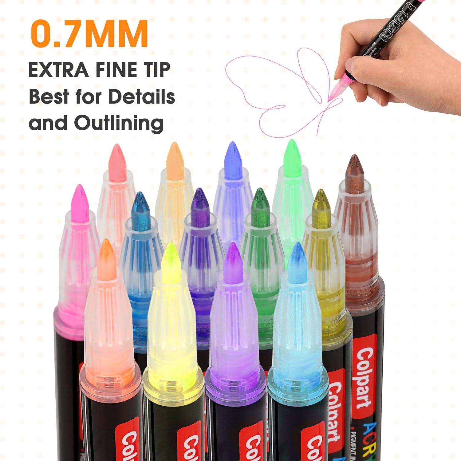 72 Farben Acrylstifte 0,7mm Paint Marker für