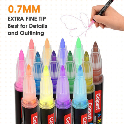 72 Farben Acrylstifte 0,7mm Paint Marker für