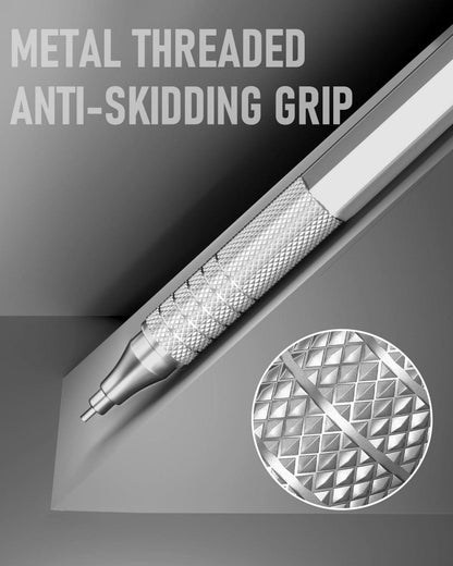4 Candies 0,5 mm Druckbleistift-Set mit Metallgehäuse, 480 HB-Minen, 3 Radiergummis, Aufbewahrungsbox