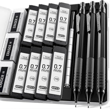 Druckbleistift-Set mit 480 St. HB-Minen, Radiergummis und