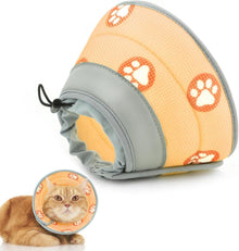 Verstellbare weiche Halskrause Katze Orange Halsband