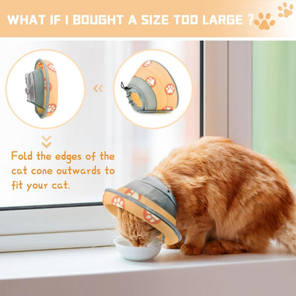 Verstellbare weiche Halskrause Katze Orange Halsband