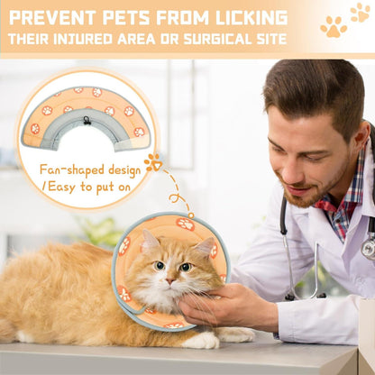 Halskrause Katze Einstellbarer Halsband Orange Wiederherstellung Weich