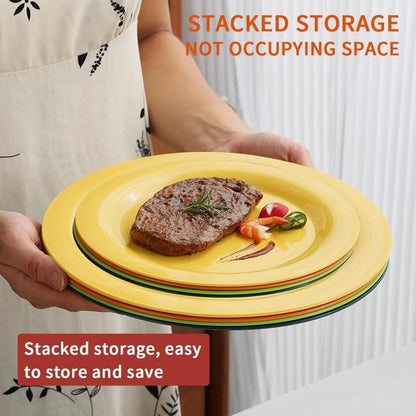 Evanda Kunststoff Teller Set 8er 26/19cm unzerbrechlich