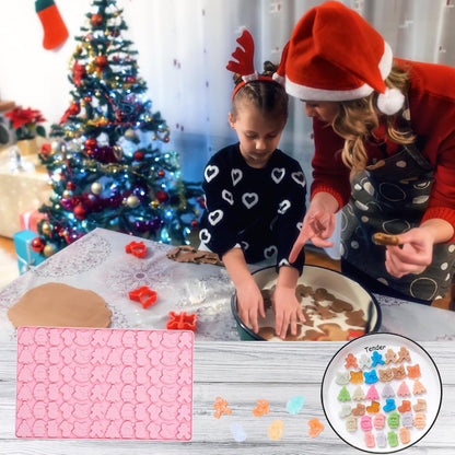 Weihnachts-Silikonform Lebkuchenmann Weihnachtsbaum Weihnachtsmann