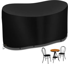 Bistro Tischabdeckung 124x63x80cm wasserdicht 420D Schwarz