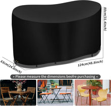 Wasserdichte Bistro Set Abdeckung 124x63x80cm Schwarz
