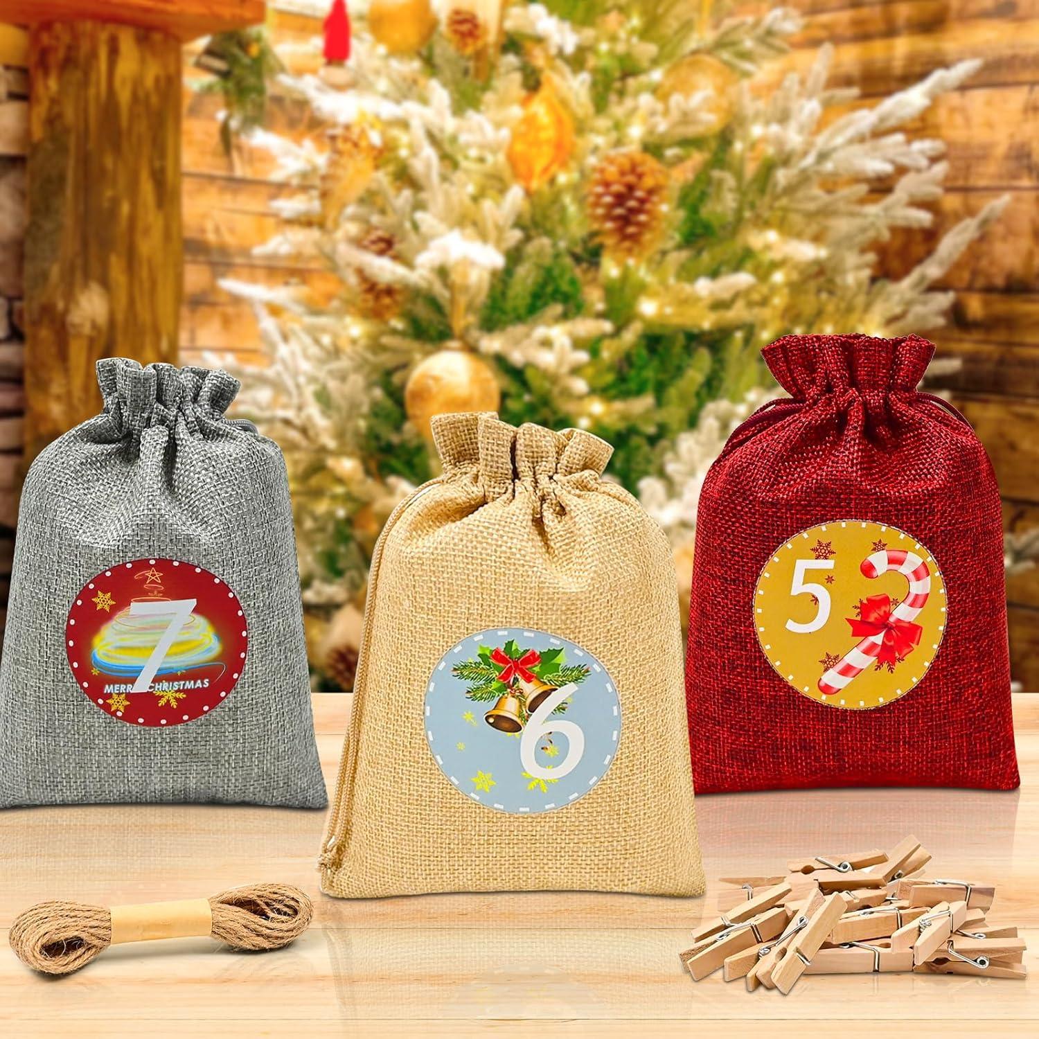 Adventskalender zum Befüllen 24 Weihnachtskalender 18x13cm - 24
