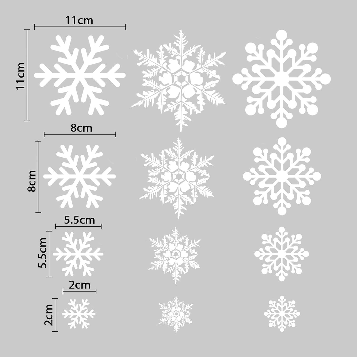 Fensterbilder Weihnachten Selbstklebend Schneeflocken 230