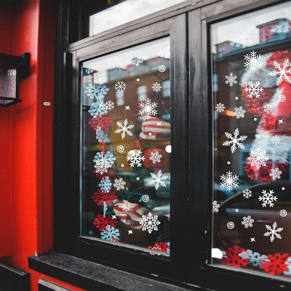Fensterbilder Weihnachten Selbstklebend Schneeflocken Glastüren Christmas Window