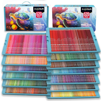 Künstler Buntstifte Set 520 Farben weicher Kern für Zeichnen & Malen