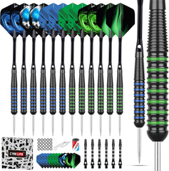 Dartpfeile Metallspitze 12 Stück 22g Profi Steeldarts Aluminium Schaft