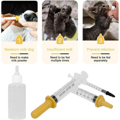 Aufzuchflasche Welpenmilch Nippel Spritzen 18 Stück