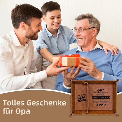 Lederschale Tablett Geschenke für Opa Weihnachten