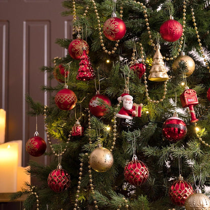 Valery Madelyn Weihnachtskugeln Set, 40-teilig, Rot Gold