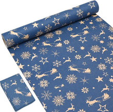 Marineblaue Weihnachtsgeschenkpapierrolle 15m x 43cm Recycling
