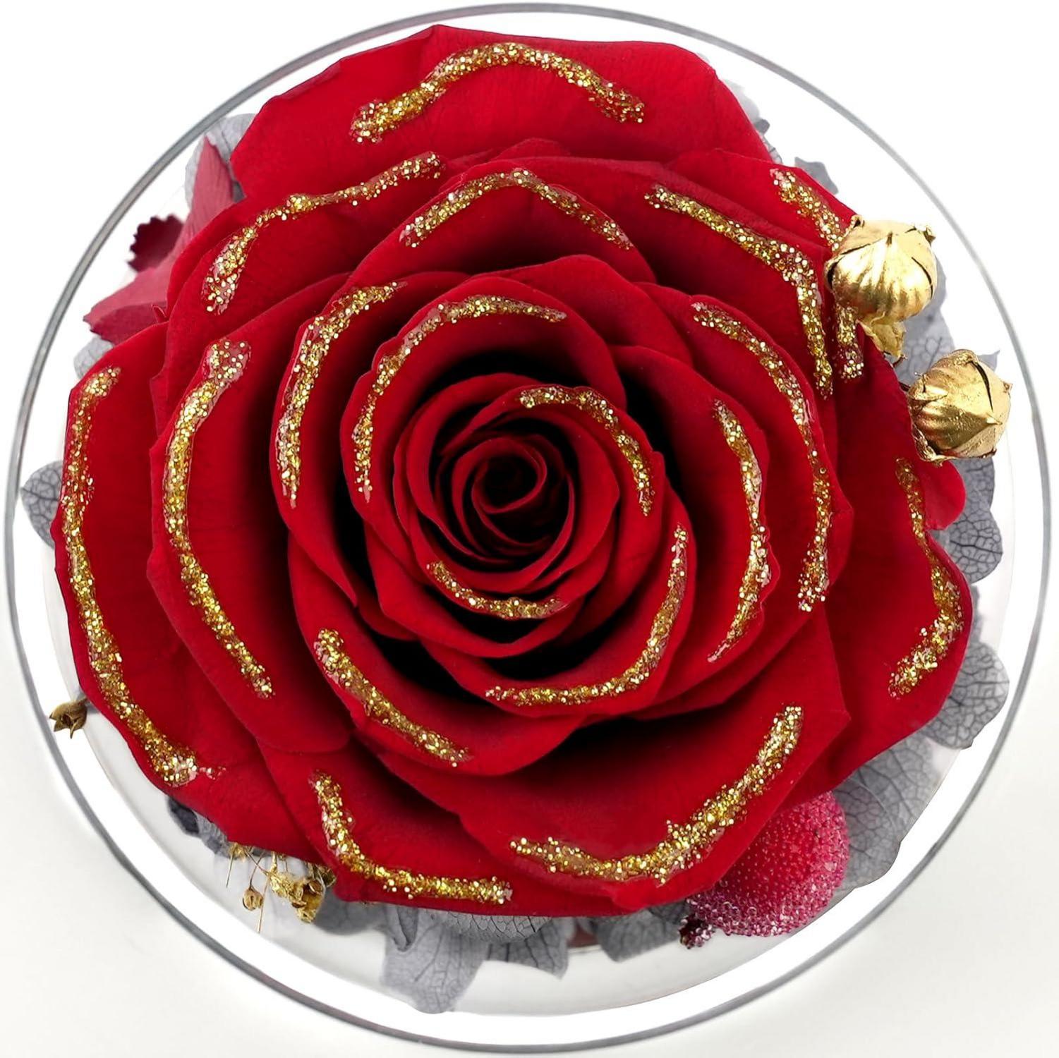 Ewige Rose Engel Glaskuppel Muttertagsgeschenk Handgefertigte Blume