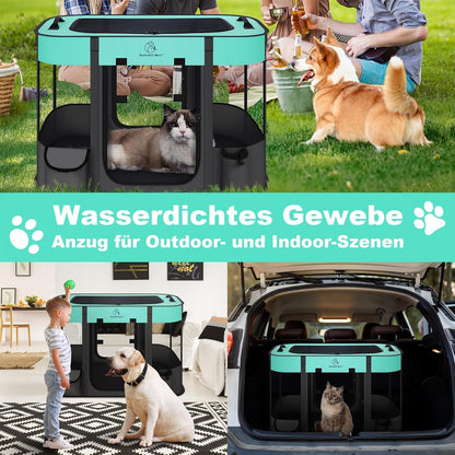 Faltbarer Welpenauslauf Hundelaufstall M Wasserdicht Tragbar