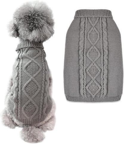 Hundepullover Winter Warmer Rollkragen Strickpullover Weich Kleine