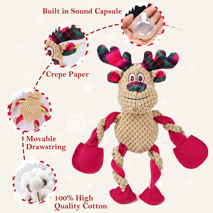 FWLWTWSS Hundespielzeug Elch Weihnachten Interaktives