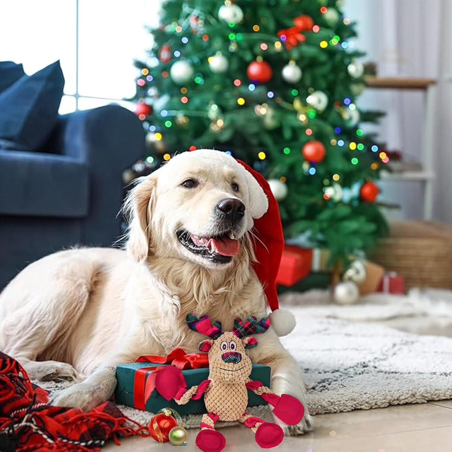 Interaktives Hundespielzeug Elch Weihnachten Kauspielzeug Welpen Medium