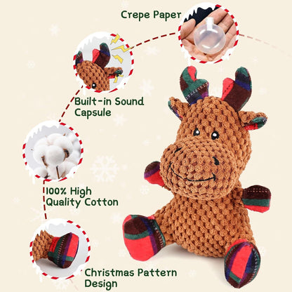 Hundespielzeug Weihnachten Elch Kauspielzeug interaktives