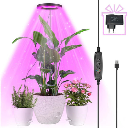 Pflanzenlampe LED Vollspektrum Grow Lampe 3 Modi Timer