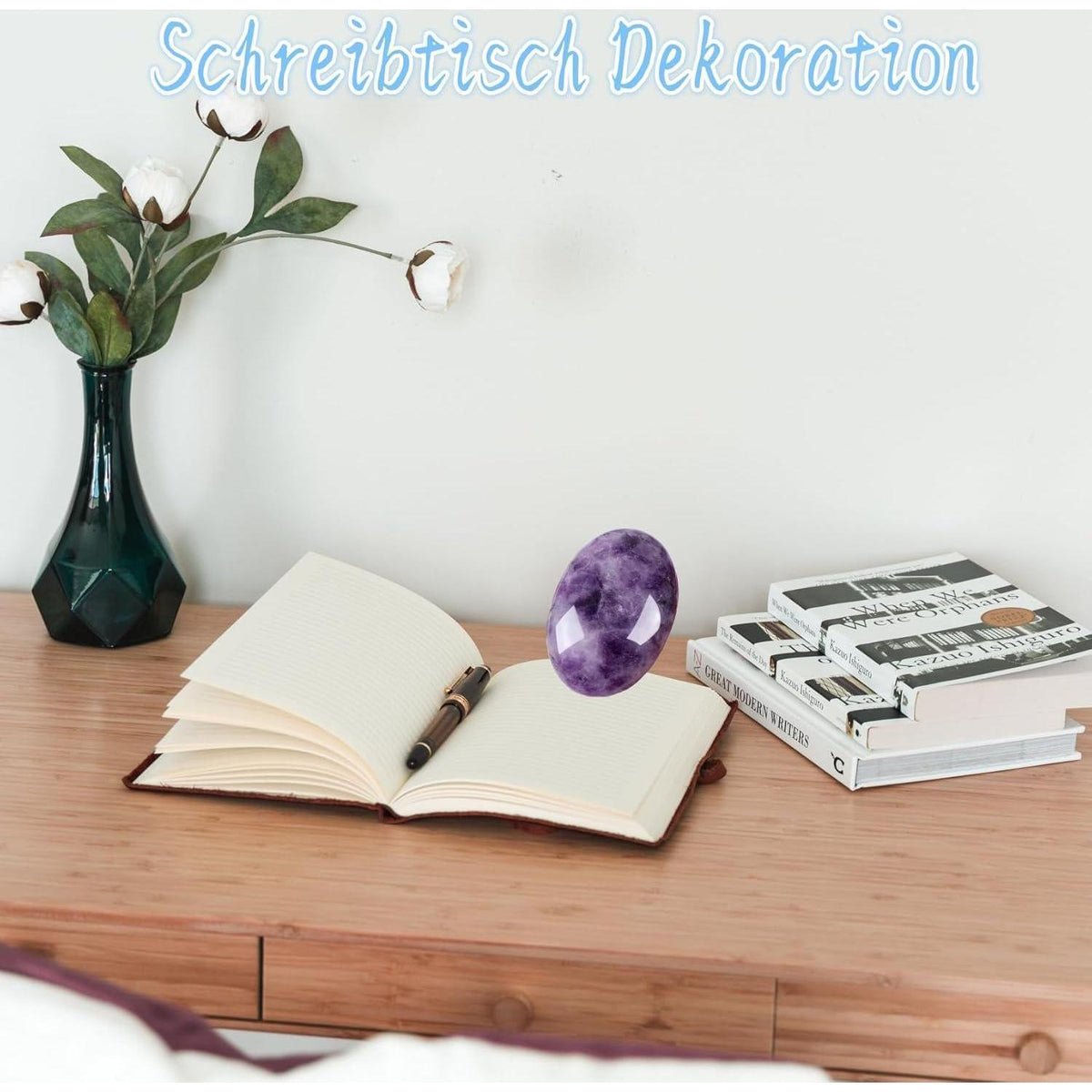 Amethyst Edelstein Handschmeichler 2.4 Zoll Oval, Heilkristall für Meditation