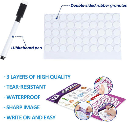 Pädagogische Poster Set für Kleinkinder 3-5 J. Klassenzimmer Dekor Whiteboard-Stift