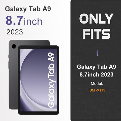 Hülle für Samsung Galaxy Tab A9 2023 8,7 Zoll PU Leder