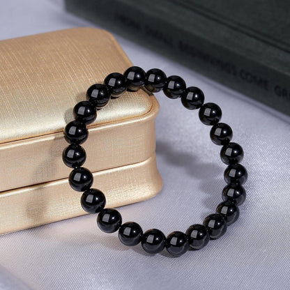 Kristall Armband Natürliche Obsidian Perlenarmband XIANNVXI