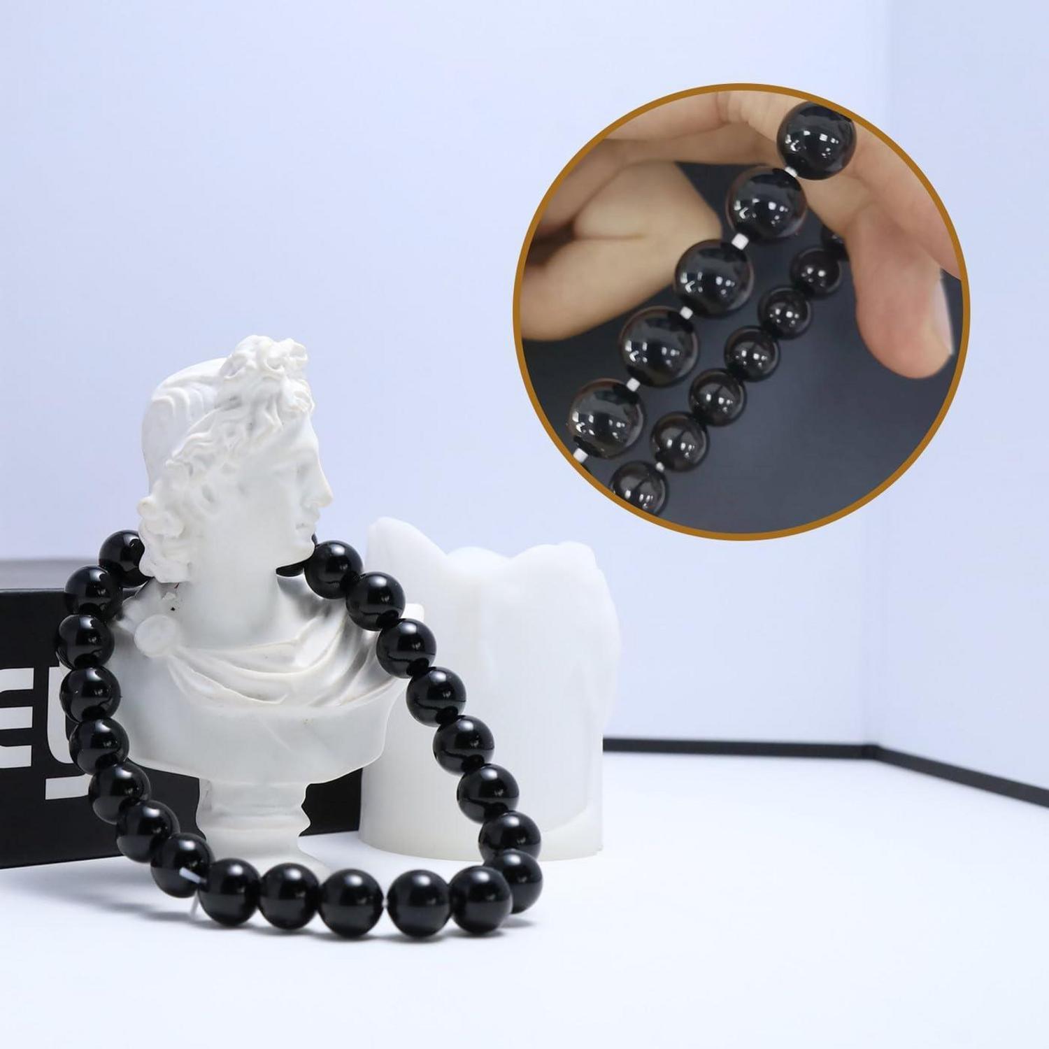 XIANNVXI Kristall Armband Damen Herren Obsidian Naturstein Schmuck