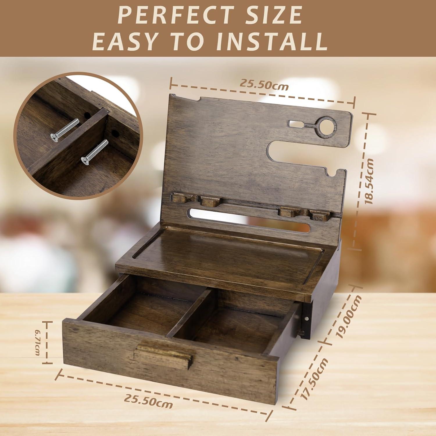 Weihnachtsgeschenke Männer Holz Schubladen Organizer iPhone Docking