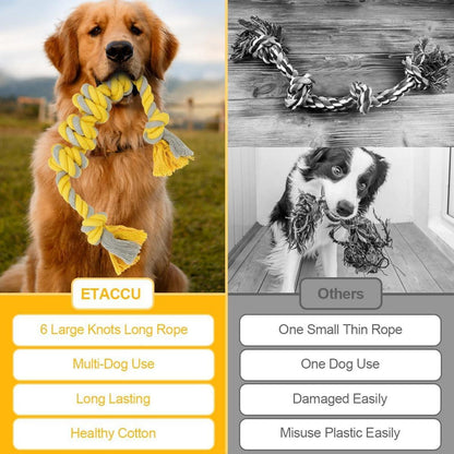 Hundespielzeug Seil Baumwolle Unzerstörbar Kauspielzeug 55cm+57cm